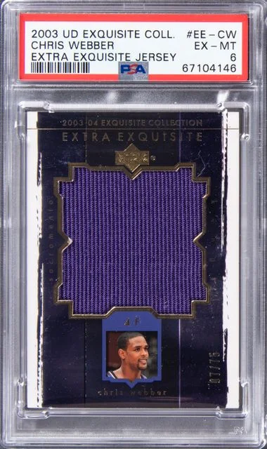 2003-04 UD Exquisite Collection Extra Exquisite Jersey Chris Webber Game-Used #EE-CW card image