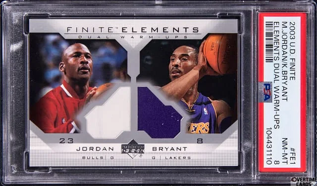 2003-04 UD Finite Elements Dual Warmups Michael Jordan/Kobe Bryant #FE1 card image
