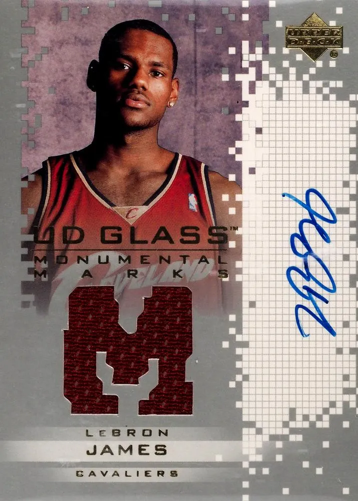 2003-04 UD Glass Lebron James Monumental Marks #LJ-J card image