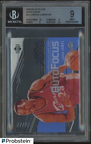 2003-04 UD Glass Lebron James Auto Focus #LJ card image