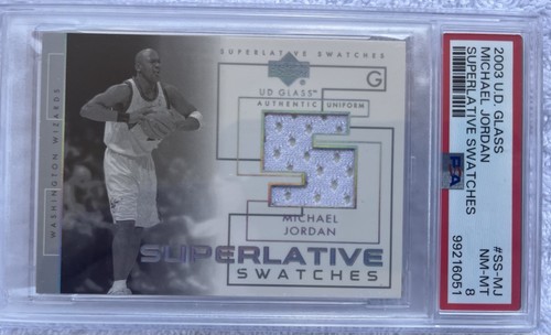 2003-04 UD Glass Michael Jordan Superlative Swatches #SS-MJ card image