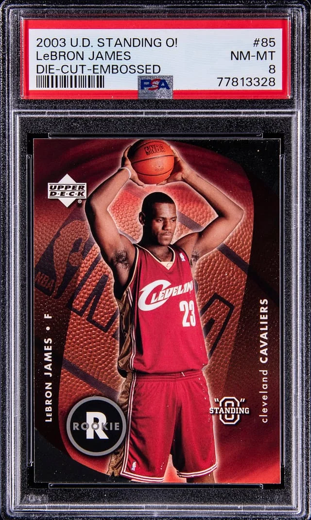 2003-04 UD Standing O! Die-Cut Embossed LeBron James #85 card image