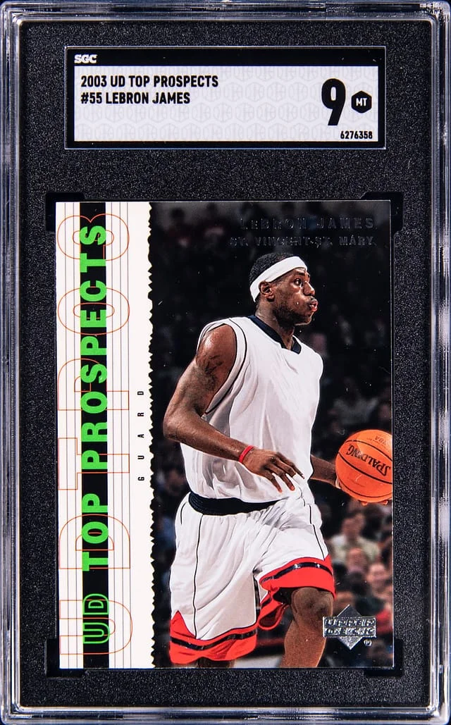 2003-04 UD Top Prospects LeBron James #55 card image