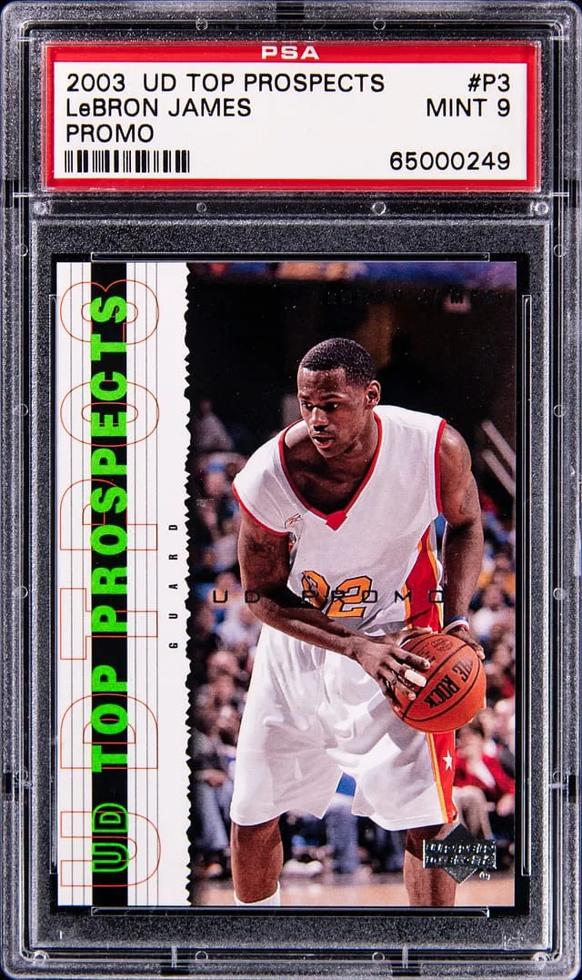 2003-04 UD Top Prospects Promo LeBron James #P3 card image