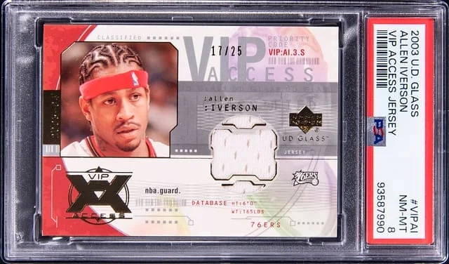 2003-04 Upper Deck Allen Iverson Glass VIP Access Jersey #VIPAI card image