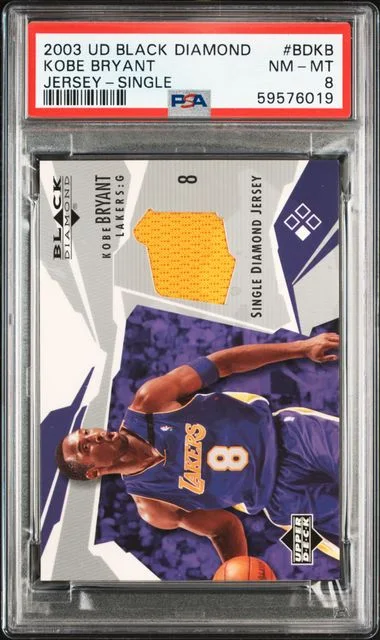 2003-04 Upper Deck Black Diamond Kobe Bryant Game-Used Jersey Single #BD-KB card image