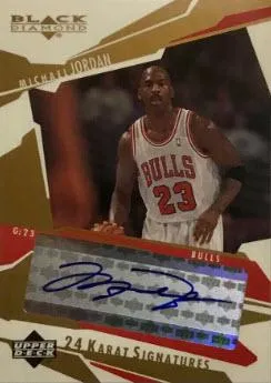 2003-04 Upper Deck Black Diamond Michael Jordan 24 Karat Signatures #MJ card image