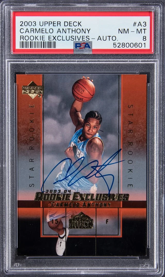 2003-04 Upper Deck Carmelo Anthony Exclusive Autographs #A3 card image