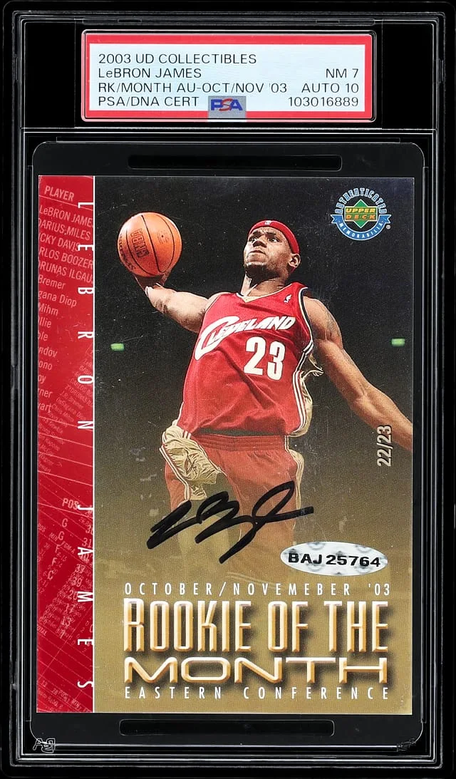 2003-04 Upper Deck Collectibles of the Month Autographs Oct./Nov. '03 LeBron James #no-number card image