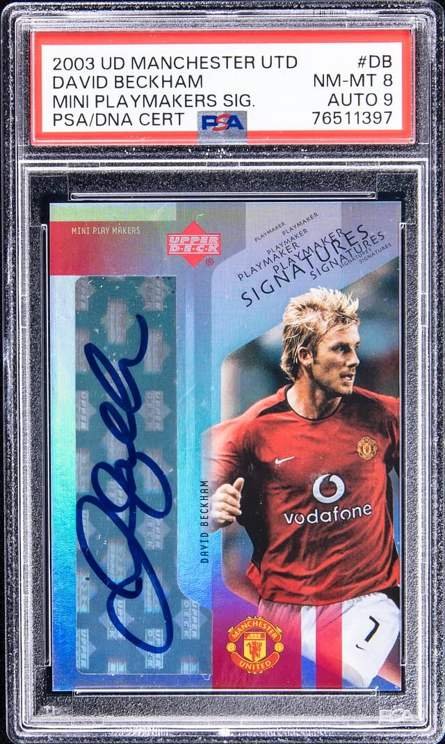 2003-04 Upper Deck David Beckham Manchester United Mini Playmakers Signatures #DB card image