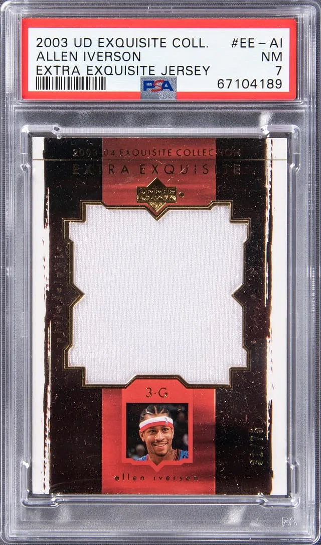 2003-04 Upper Deck Exquisite Collection Allen Iverson Extra Exquisite Jersey #EE-AI card image