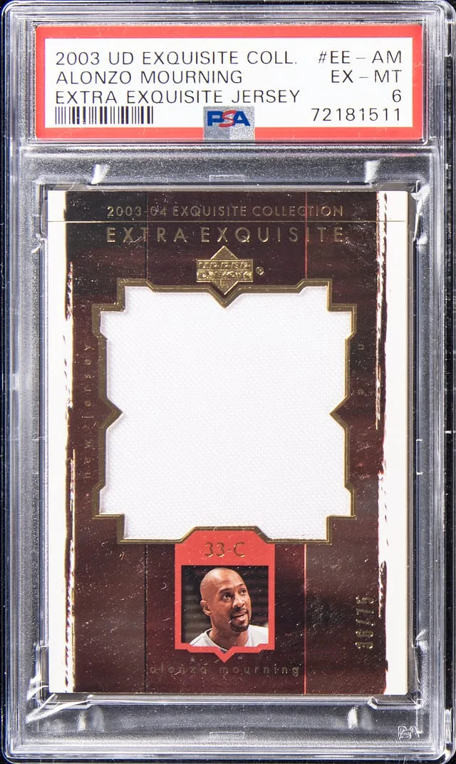 2003-04 Upper Deck Exquisite Collection Alonzo Mourning #EE-AM card image