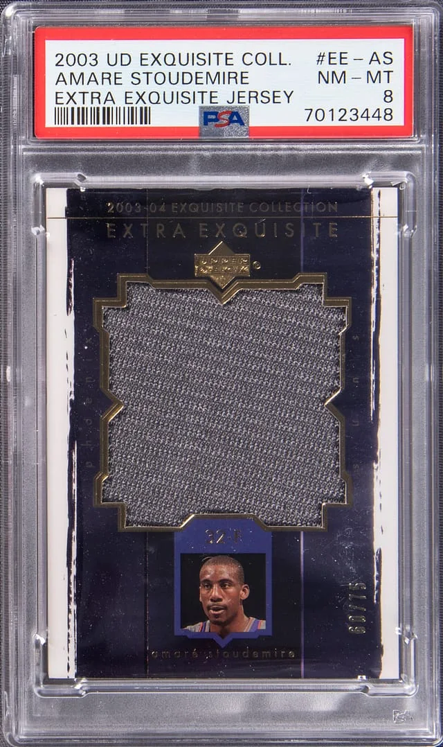 2003-04 Upper Deck Exquisite Collection Amar'e Stoudemire Game-Used Extra Exquisite Jersey #EE-AS card image
