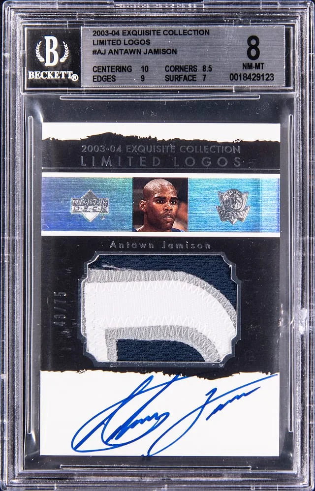 2003-04 Upper Deck Exquisite Collection Antawn Jamison Limited Logos #LL-AJ card image
