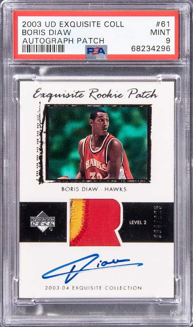 2003-04 Upper Deck Exquisite Collection Boris Diaw Autograph Patch #61 card image