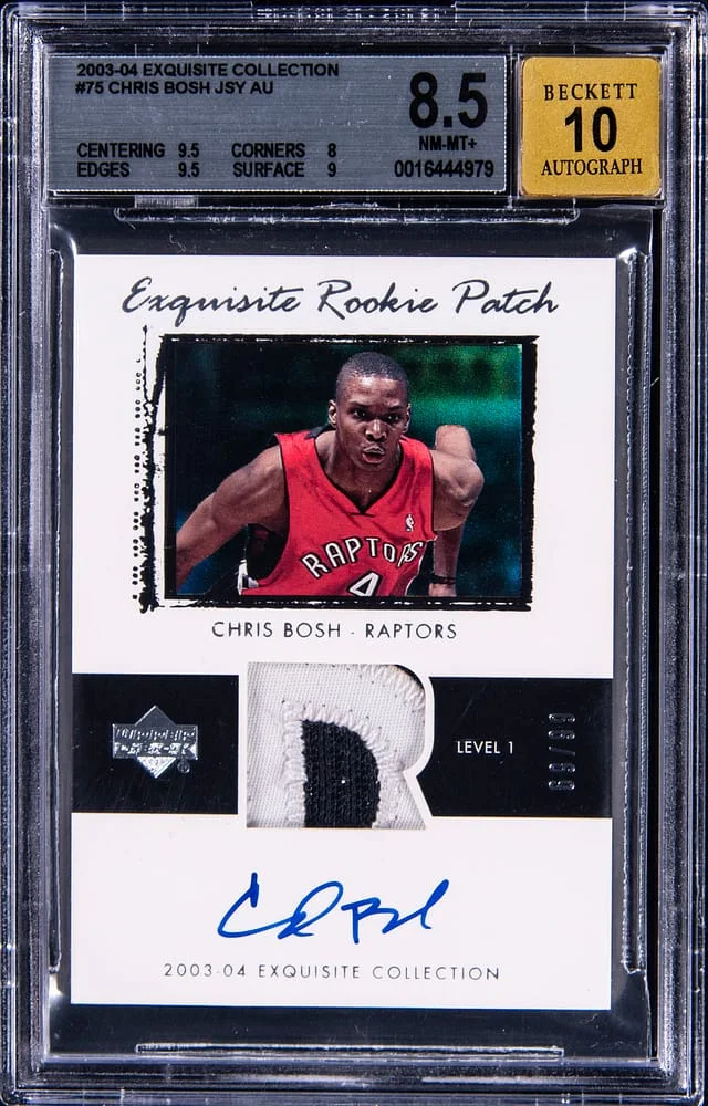 2003-04 Upper Deck Exquisite Collection Chris Bosh Patch Parallel (RPP) #75 card image