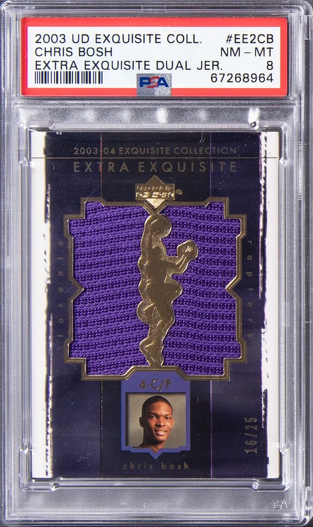 2003-04 Upper Deck Exquisite Collection Chris Bosh Extra Exquisite Dual Jersey #EE2-CB card image