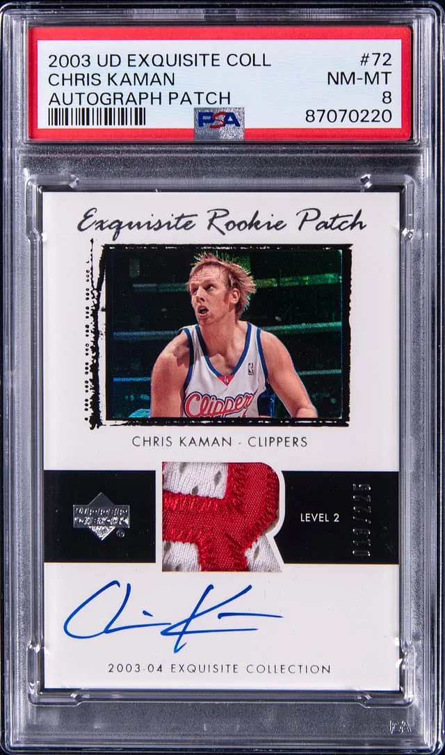 2003-04 Upper Deck Exquisite Collection Chris Kaman Patch Autograph (RPA) #72 card image
