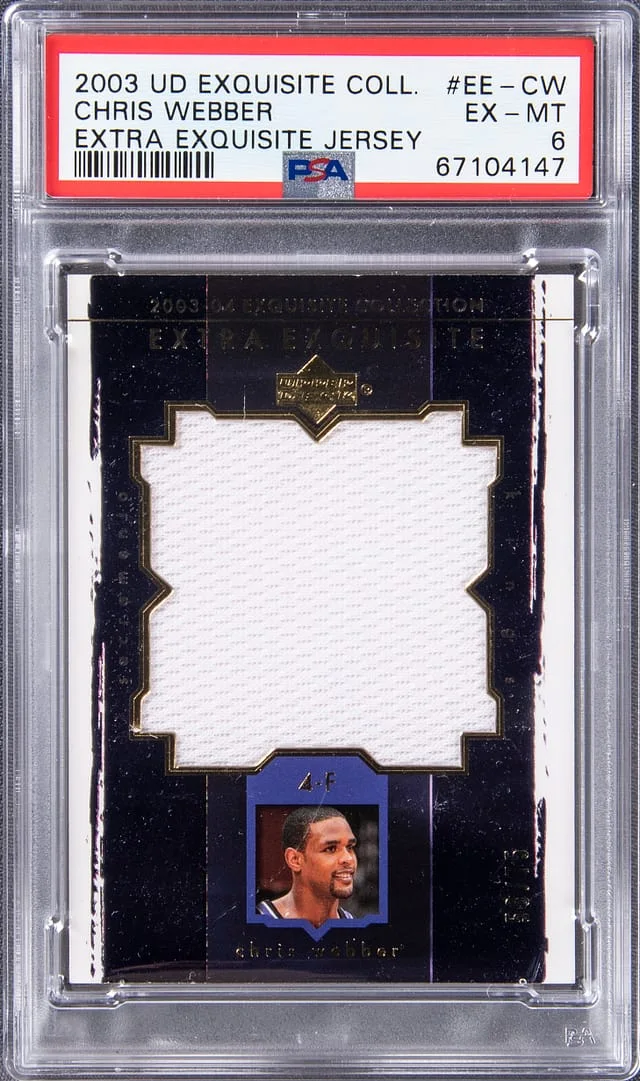 2003-04 Upper Deck Exquisite Collection Chris Webber Extra Exquisite Jerseys #CW card image