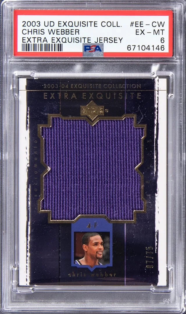 2003-04 Upper Deck Exquisite Collection Chris Webber Game-Used Extra Exquisite Jersey #EE-CW card image