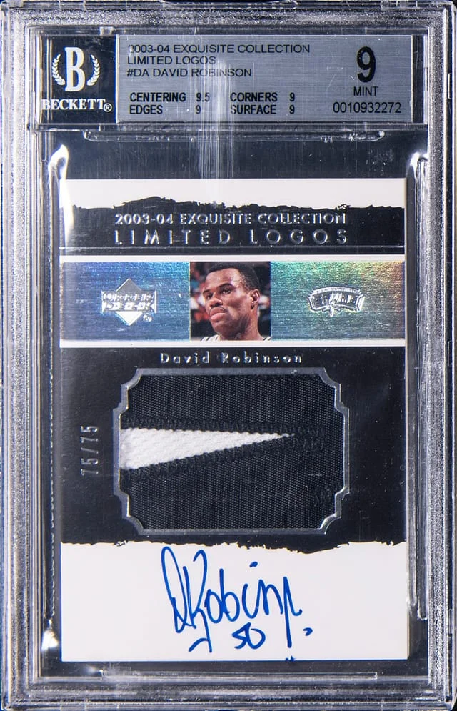 2003-04 Upper Deck Exquisite Collection David Robinson Limited Logos #LL-DA card image