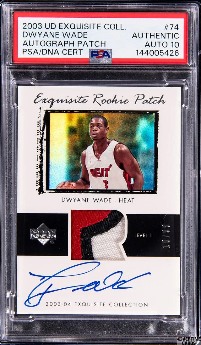 2003-04 Upper Deck Exquisite Collection Dwyane Wade Patch Autograph (RPA) #74 card image