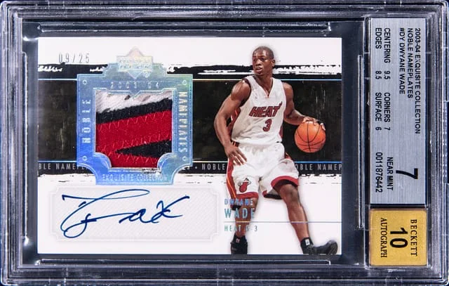 2003-04 Upper Deck Exquisite Collection Dwyane Wade Noble Nameplates #NN-DY card image