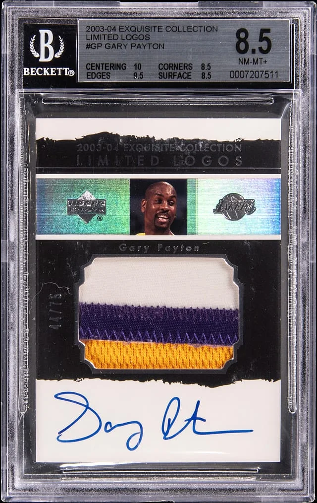 2003-04 Upper Deck Exquisite Collection Gary Payton Limited Logos #LL-GP card image