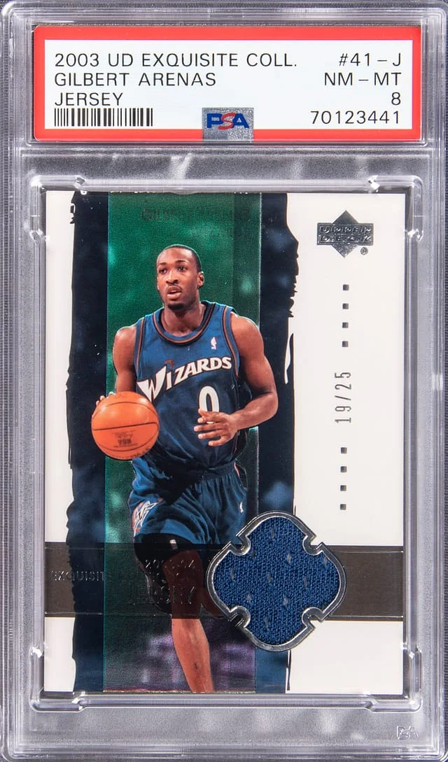 2003-04 Upper Deck Exquisite Collection Gilbert Arenas Jersey #41J card image
