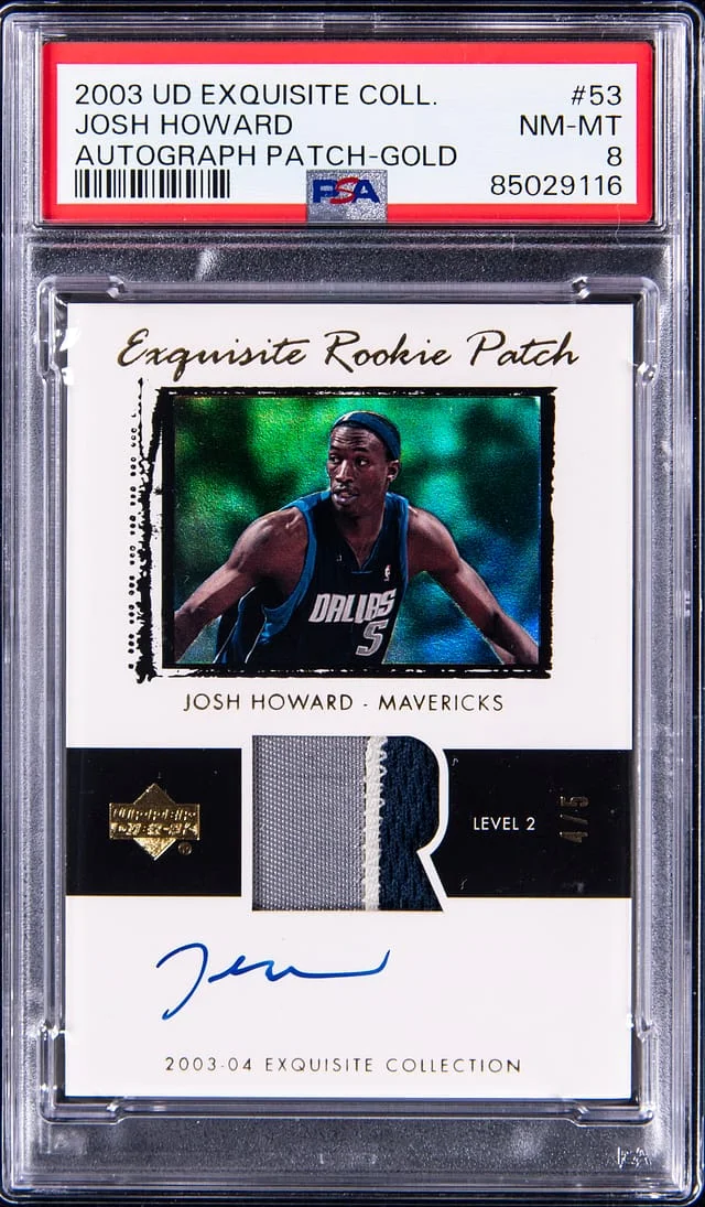 2003-04 Upper Deck Exquisite Collection Josh Howard Autograph Patch #53 card image