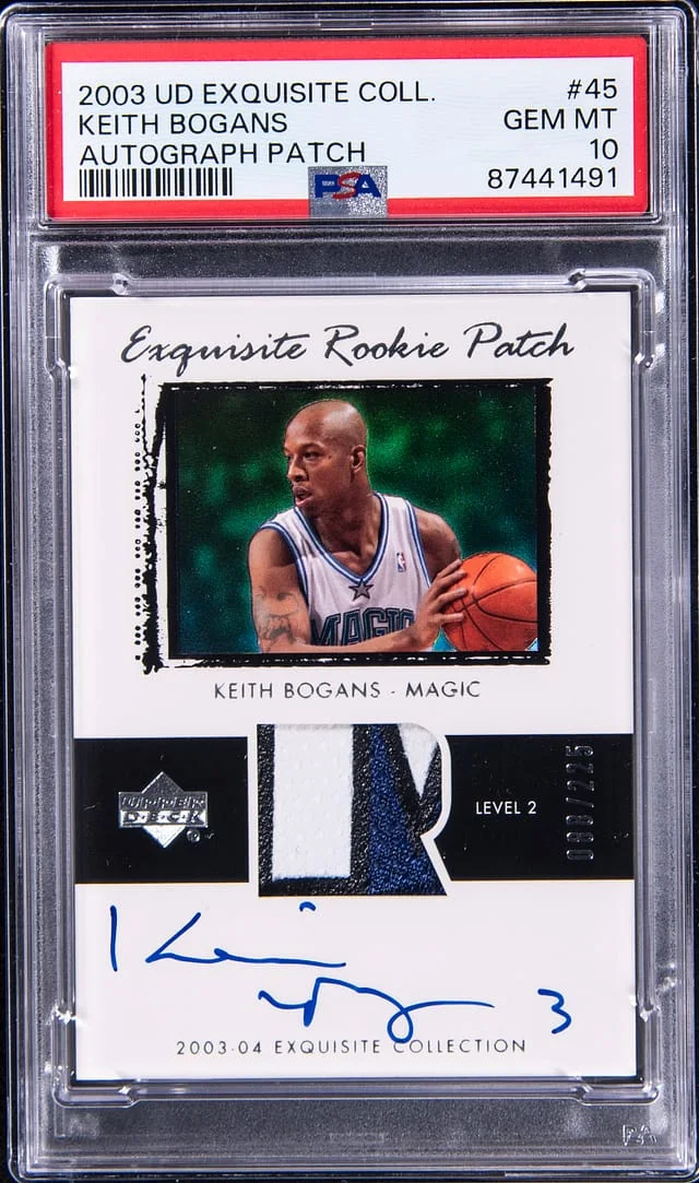 2003-04 Upper Deck Exquisite Collection Keith Bogans Autograph Patch #45 card image