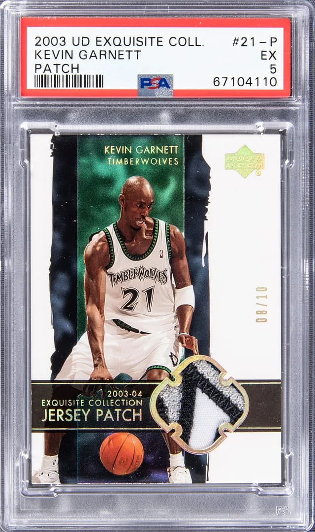 2003-04 Upper Deck Exquisite Collection Kevin Garnett Patch #21-P card image