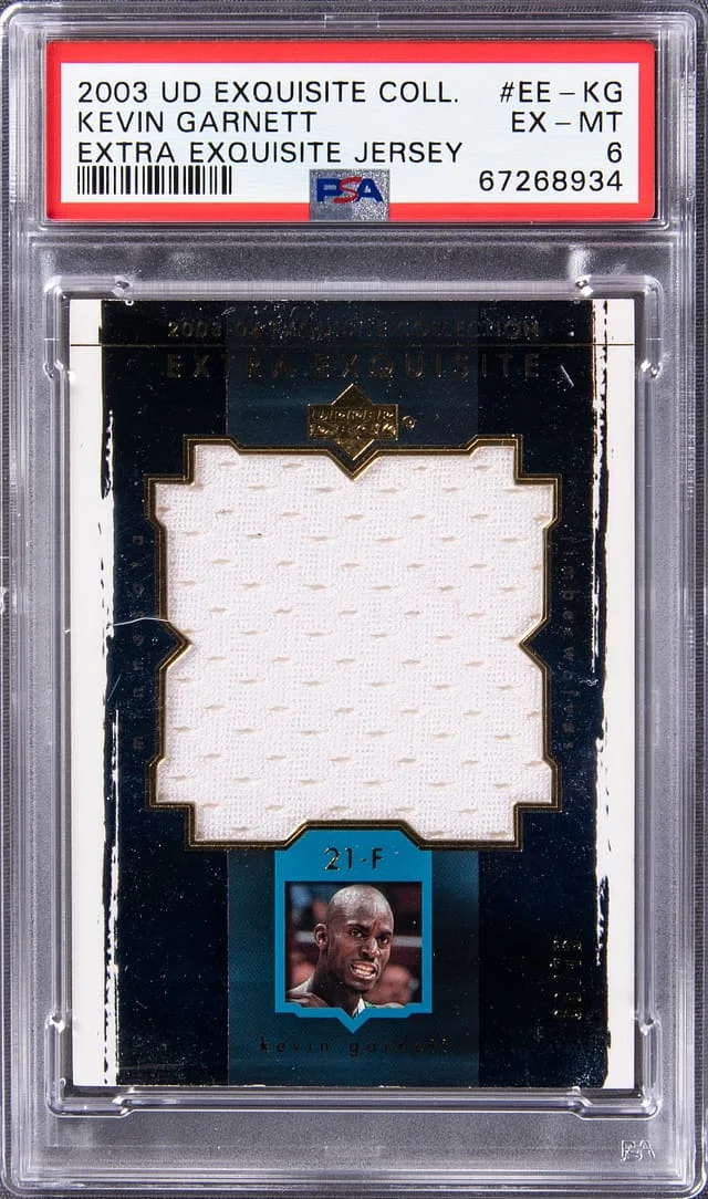 2003-04 Upper Deck Exquisite Collection Kevin Garnett Extra Exquisite Jersey #EE-KG card image