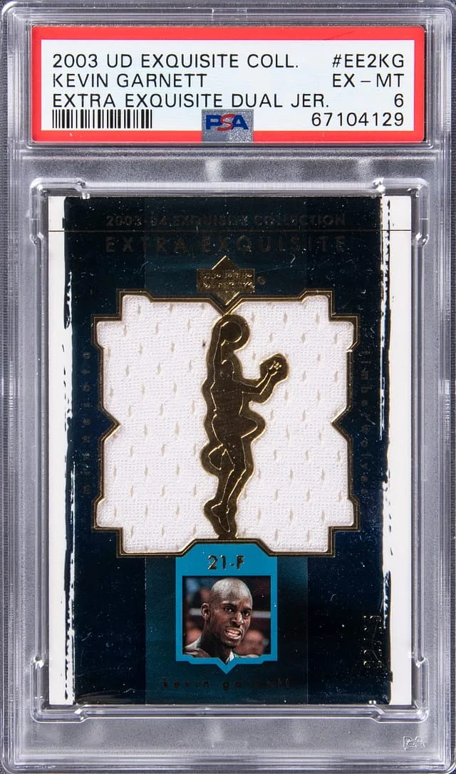 2003-04 Upper Deck Exquisite Collection Kevin Garnett Extra Exquisite Dual Jersey #EE2-KG card image