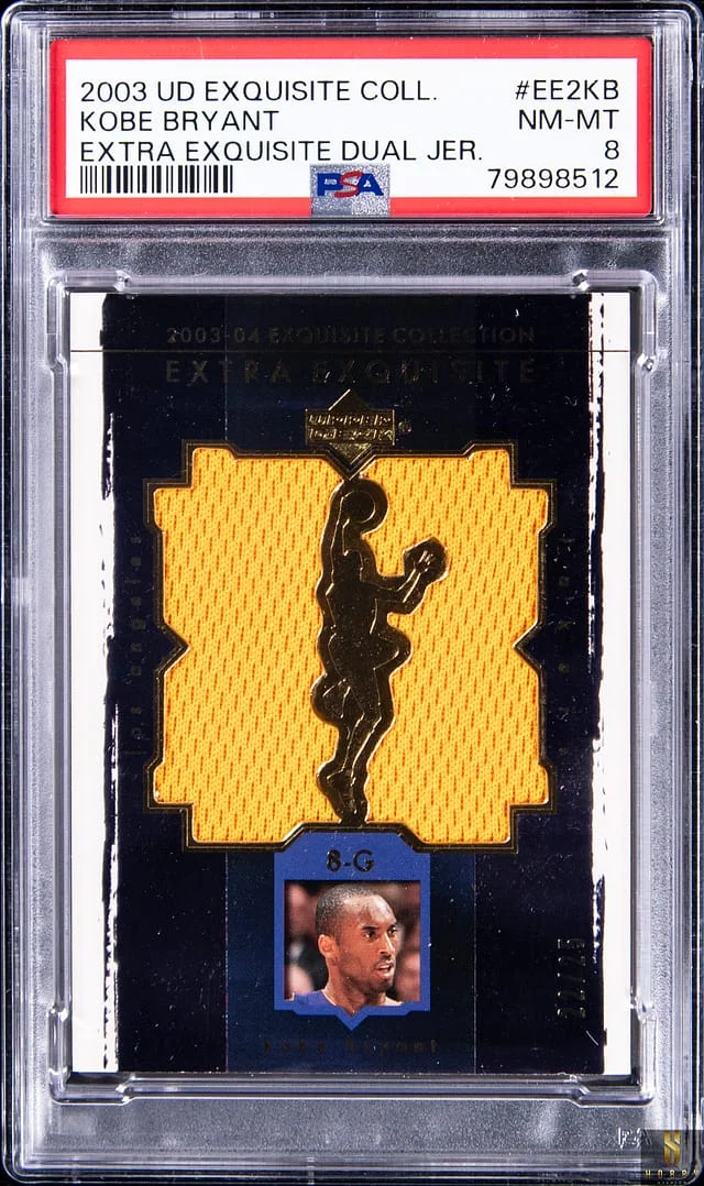 2003-04 Upper Deck Exquisite Collection Kobe Bryant Extra Exquisite Dual Jersey #EE2-KB1 card image