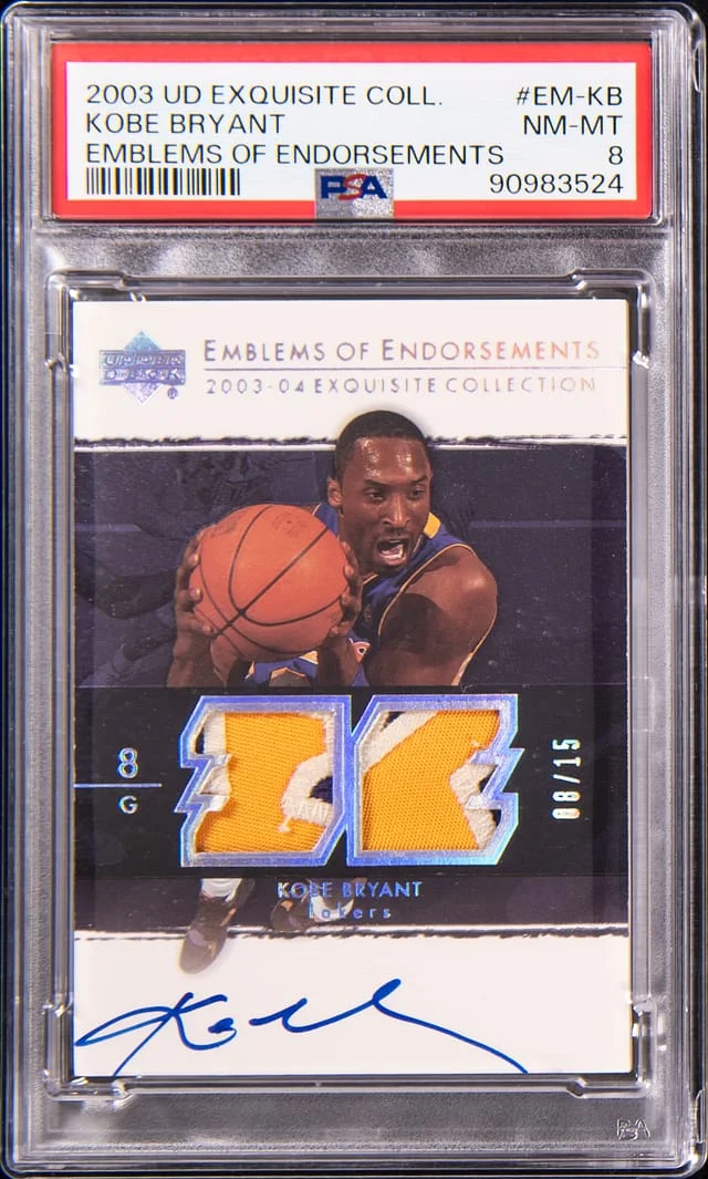 2003-04 Upper Deck Exquisite Collection Kobe Bryant Emblems of Endorsements #EM-KB card image