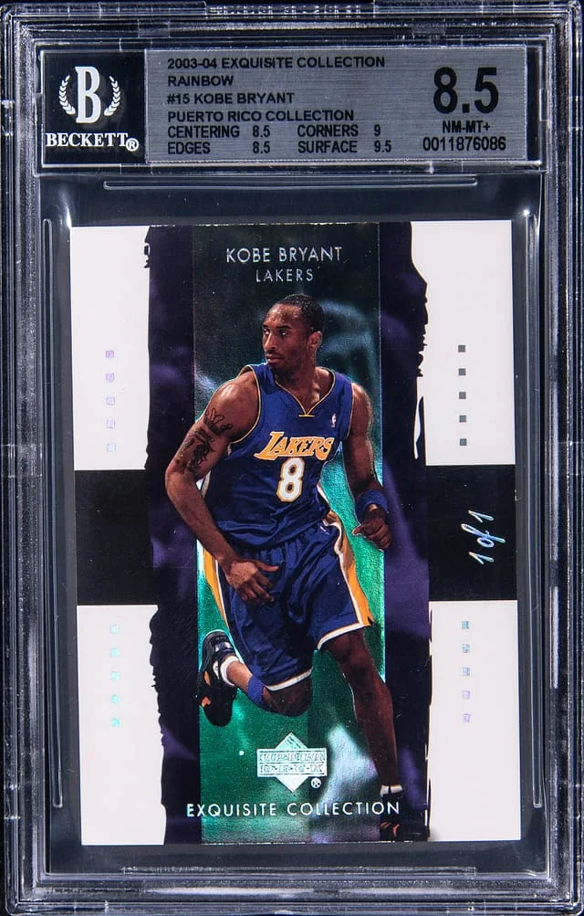 2003-04 Upper Deck Exquisite Collection Kobe Bryant - Ex-Puerto Rico Collection Rainbow #15 card image