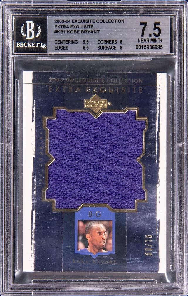 2003-04 Upper Deck Exquisite Collection Kobe Bryant Game-Used Extra Exquisite #EE-KB1 card image