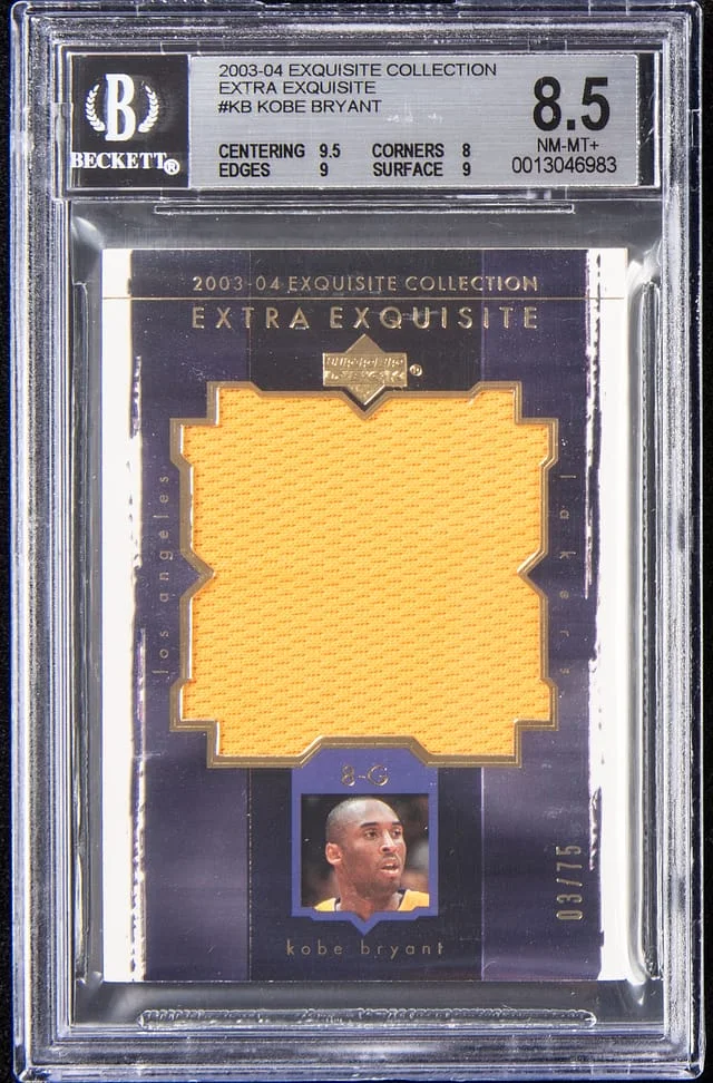 2003-04 Upper Deck Exquisite Collection Kobe Bryant Game-Used Extra Exquisite #KB card image