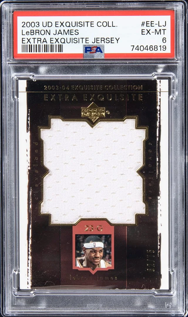 2003-04 Upper Deck Exquisite Collection LeBron James Game-Used Extra Exquisite Jersey #EE-LJ card image
