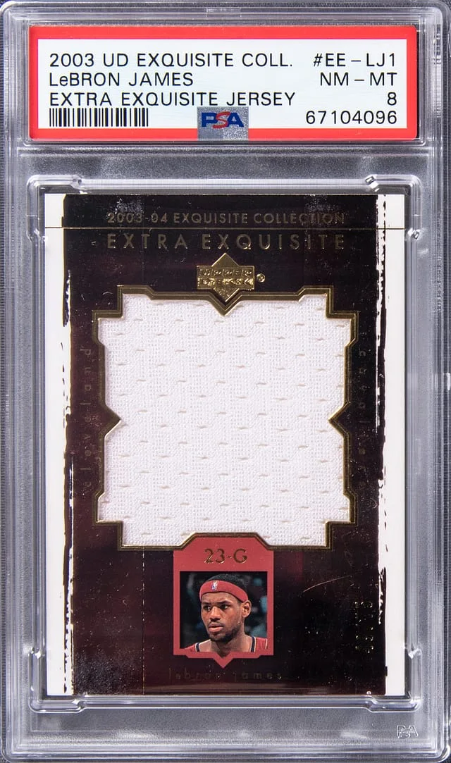 2003-04 Upper Deck Exquisite Collection LeBron James Extra Exquisite Jerseys #LJ1 card image
