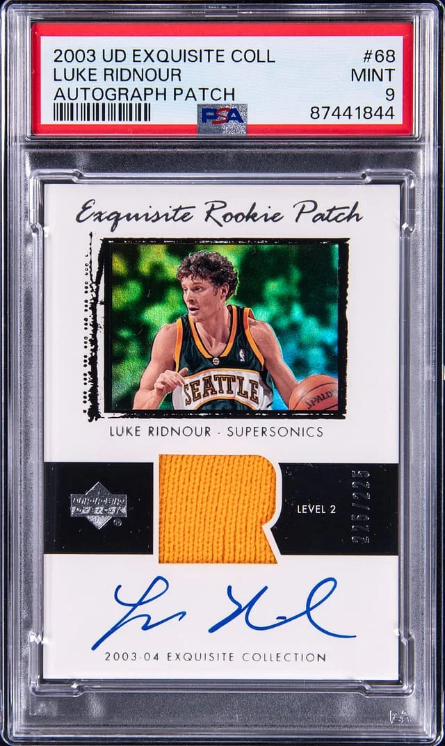 2003-04 Upper Deck Exquisite Collection Luke Ridnour Exquisite Patch #68 card image
