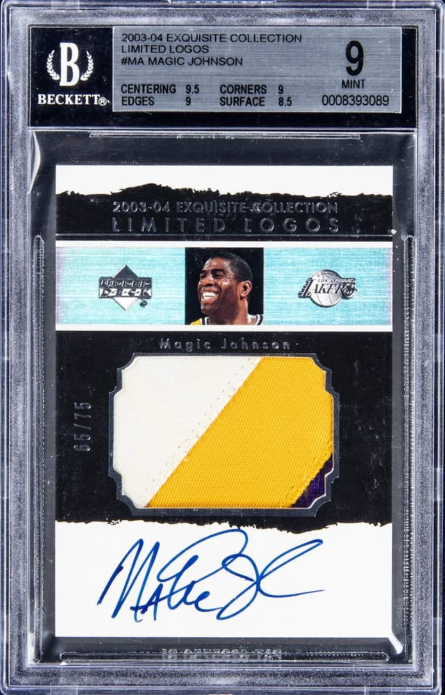2003-04 Upper Deck Exquisite Collection Magic Johnson Limited Logos #LL-MJ card image