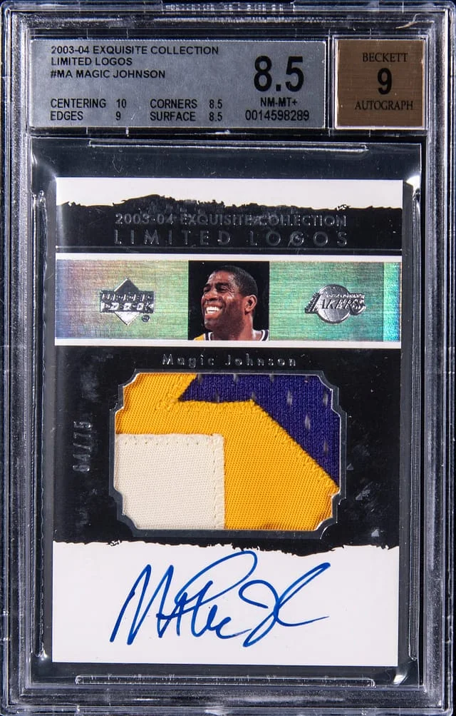 2003-04 Upper Deck Exquisite Collection Magic Johnson Limited Logos #MA card image
