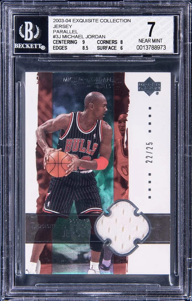2003-04 Upper Deck Exquisite Collection Michael Jordan Jersey Parallel #3J card image