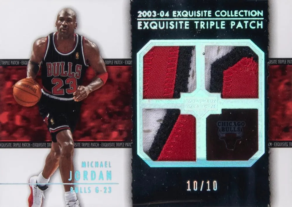 2003-04 Upper Deck Exquisite Collection Michael Jordan Patches Triple #E3P-MJ1 card image