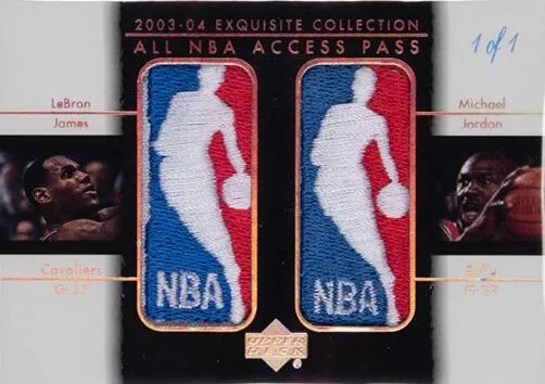 2003-04 Upper Deck Exquisite Collection Michael Jordan All-NBA Access Press Patches #NBA-JJ card image