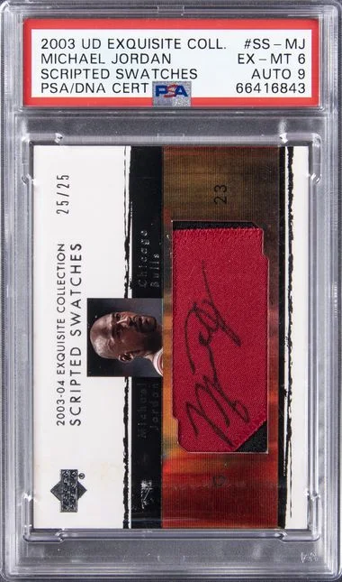 2003-04 Upper Deck Exquisite Collection Michael Jordan Scripted Swatches #SS-MJ card image