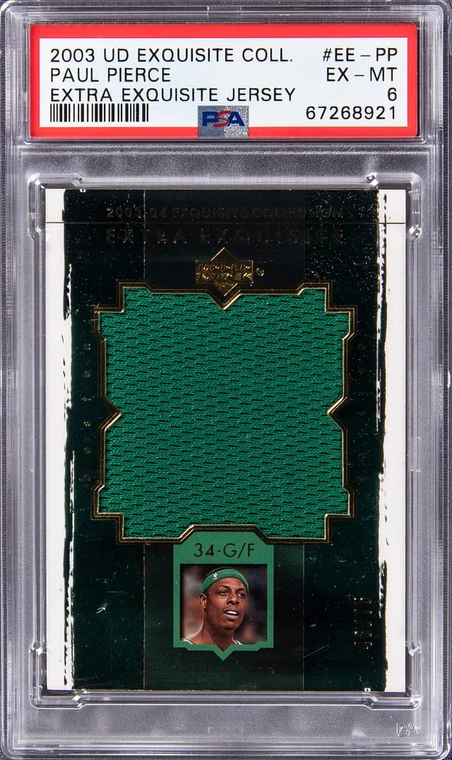 2003-04 Upper Deck Exquisite Collection Paul Pierce Extra Exquisite Jersey #EE-PP card image