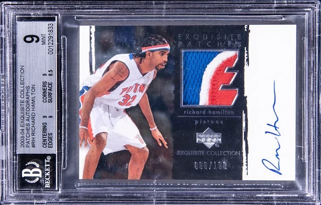 2003-04 Upper Deck Exquisite Collection Richard Hamilton Patches Autographs #AP-RH card image